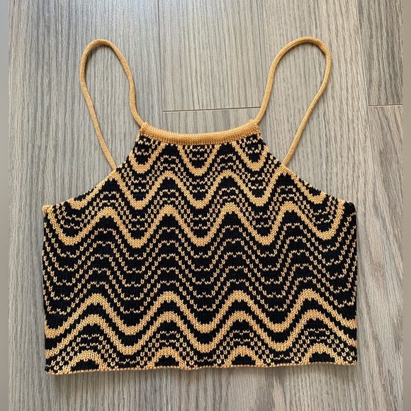 Tops - Handmade Knit Halter Crop Top